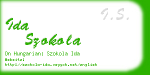 ida szokola business card